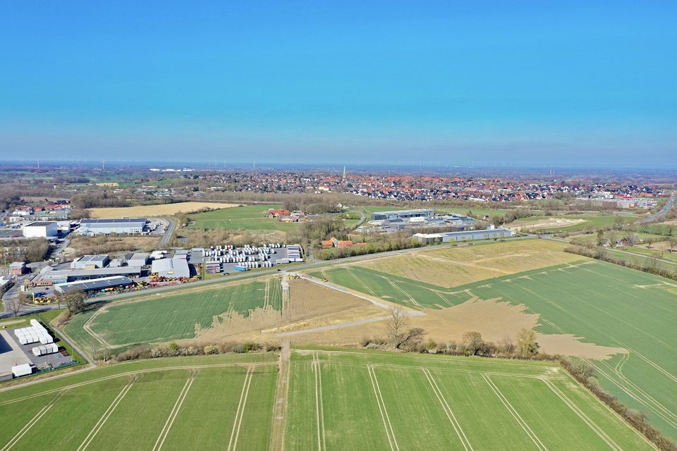 Gewerbegebiet Altenberge Süd mit Freiflächen und Anbindung an die Stadt Altenberge