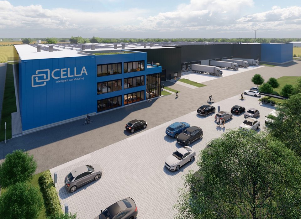 In Altenberge entsteht auf 14.600 Quadratmetern eine zukunftsweisende Logistikimmobilie mit Büroflächen für die Cella GmbH